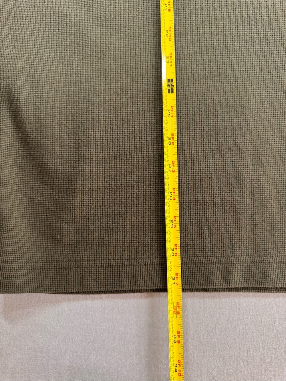 L.L. Bean Olive Green Henley Long Sleeve Shirt - Picture 2 of 7